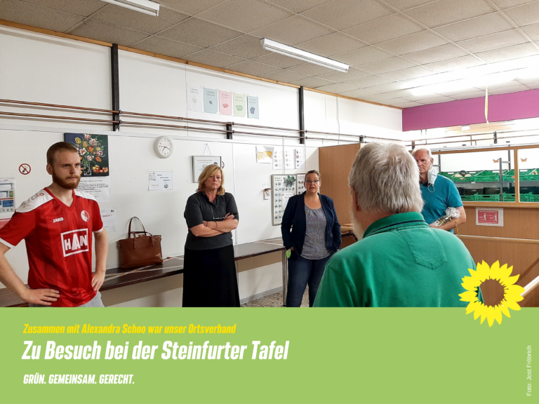 Unsere Grüne Bundestagskandidatin Alexandra Schoo hat mit uns die Tafel besucht