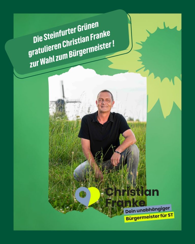 Steinfurt wählt den Aufbruch – Wir gratulieren Christian Franke zur Wahl zum Bürgermeister